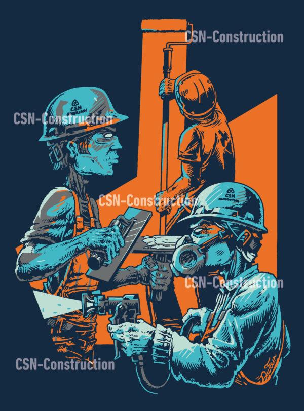 T-Shirt CSN Construction - PEINTRES ET PLÂTRIERS